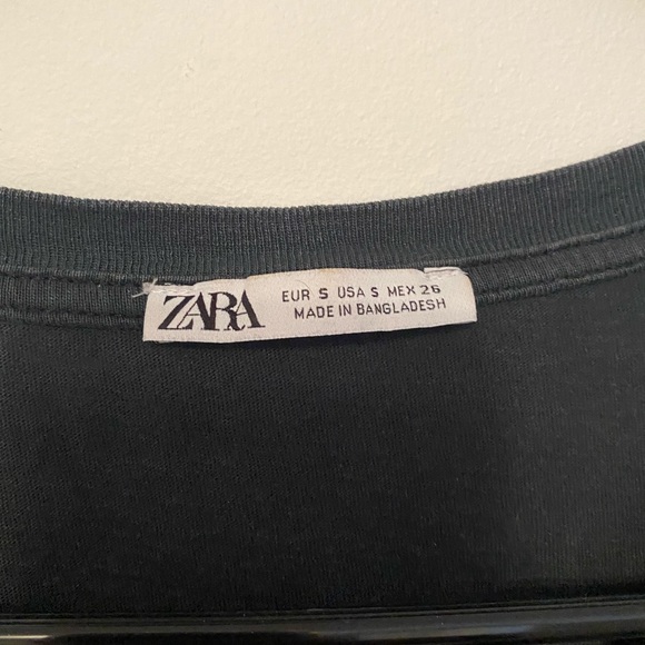 Zara relaxed black tee shirt - Picture 2 of 4